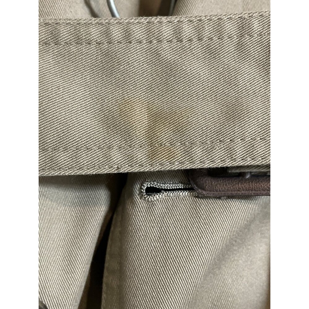 Vintage Arnie II Trench Coat Mens 44L Khaki Zip Out Lining Pockets Belted - Picture 13 of 13